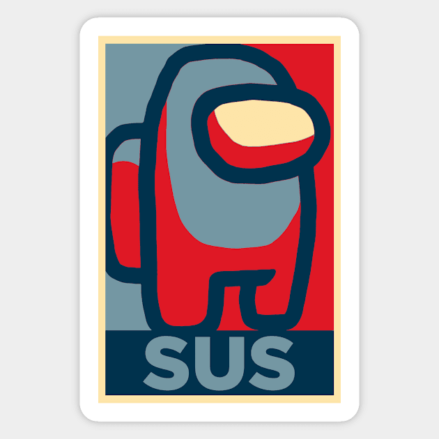 Totally SUS. Sticker by TEEVEETEES